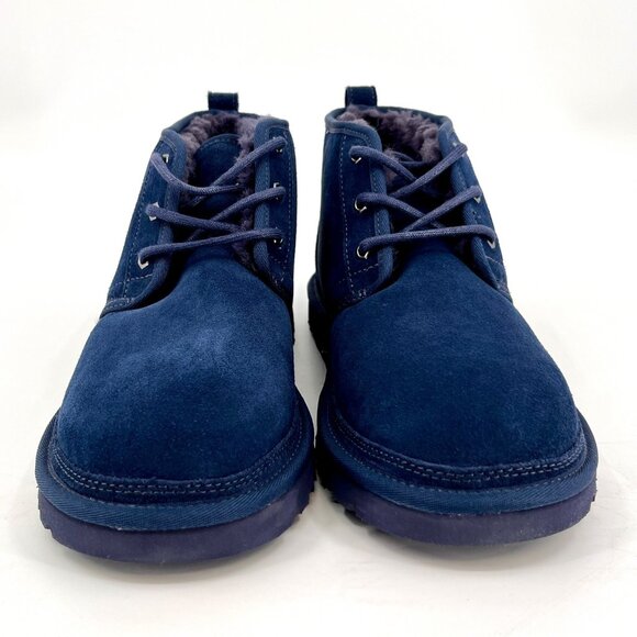 UGG Neumel Chukka Boots Size 12 Navy Suede Wool Lining Lace-Up SugarSole main image 11